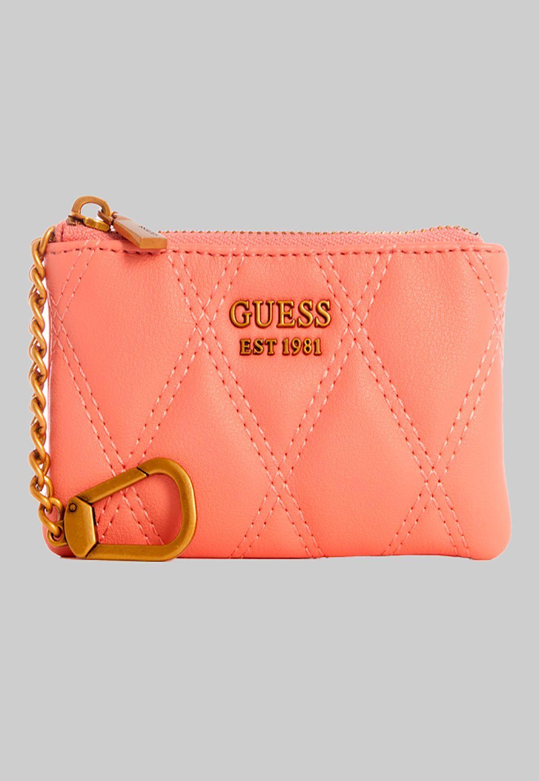 Billetera Triana Slg Zip Pouch Cor Coral Guess-0