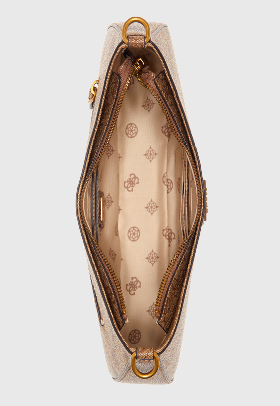 Cartera Alexie Top Zip Shoulder Bag Ltl Café Guess-1