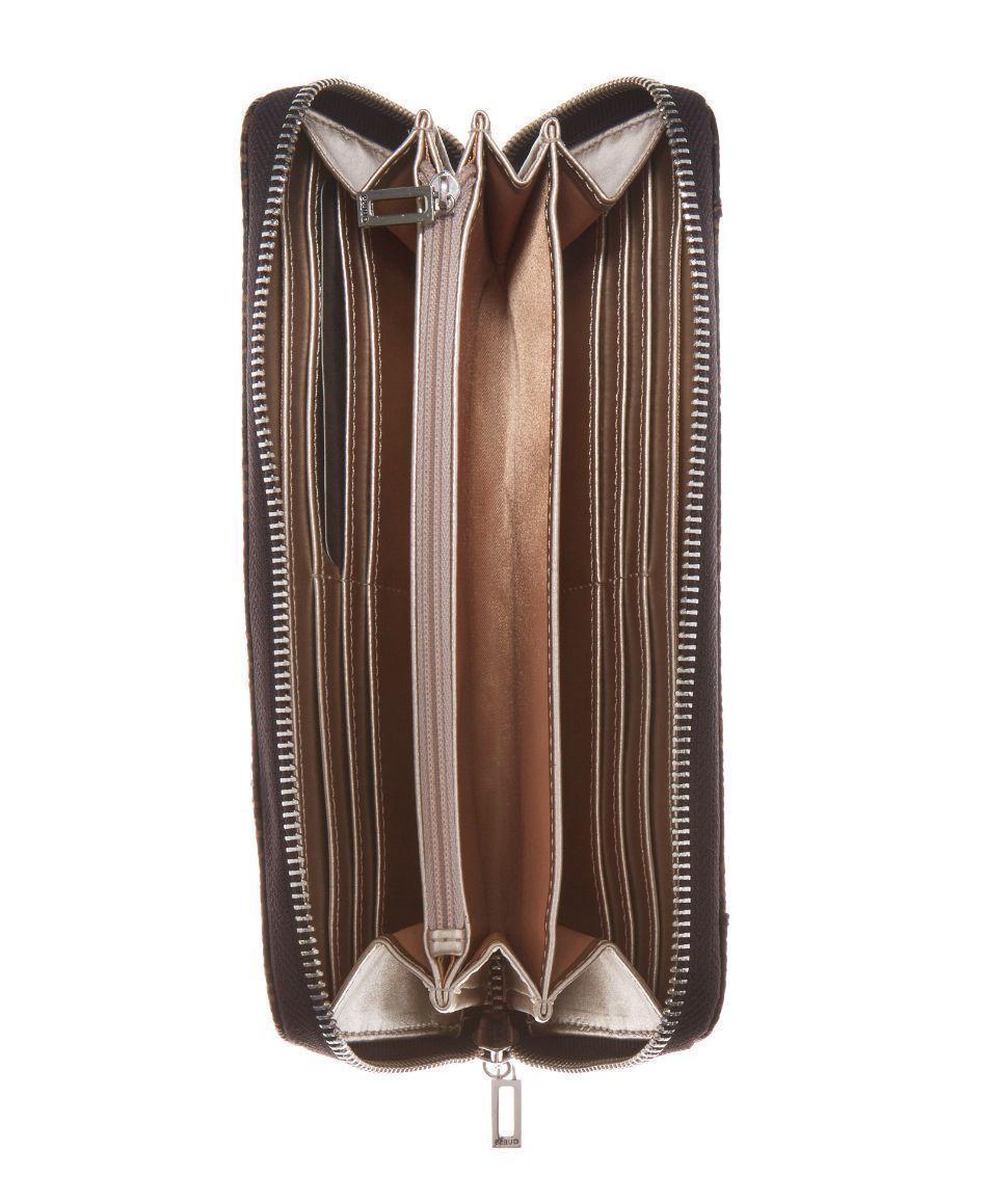 Billetera Guess Alby Slg Large Zip Around Bro Café Tu-2