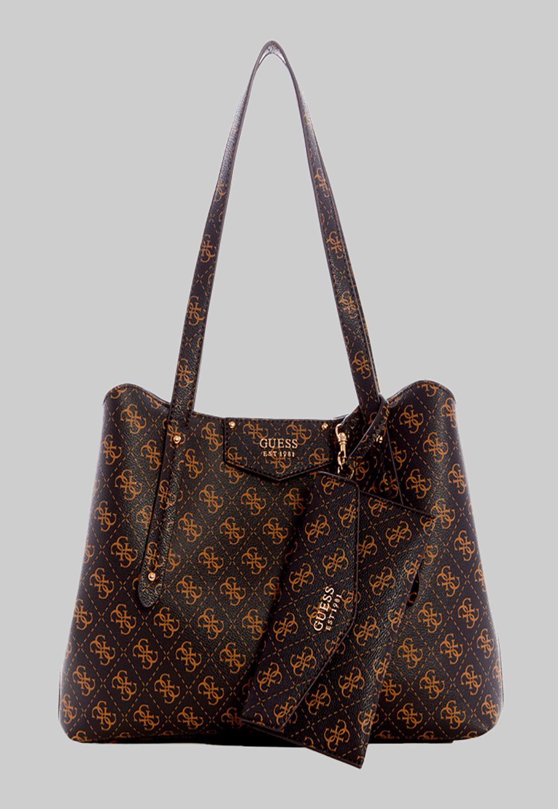 Cartera Eco Brenton Girlfriend Satchel Café Guess-0