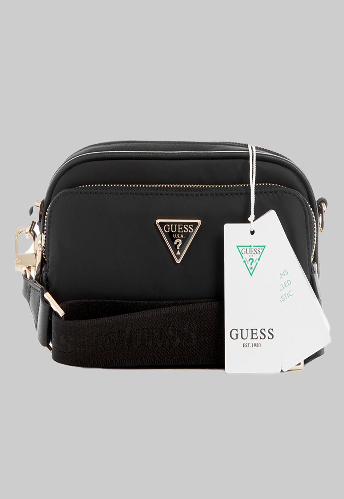 Mini Cartera Guess Eco Gemma Crossbody Camera Bla Negro-0