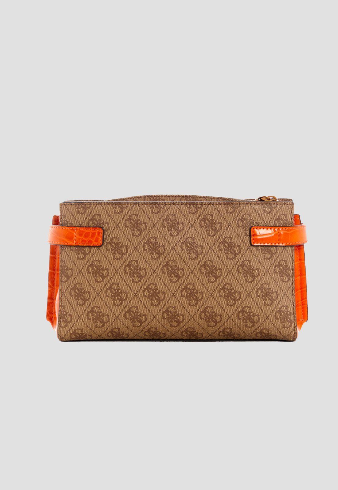 Mini Cartera Zadie Logo Xbody Top Zip Café Guess-2