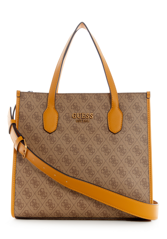 Cartera Silvana 2 Compartment Tote Naranjo Guess-0