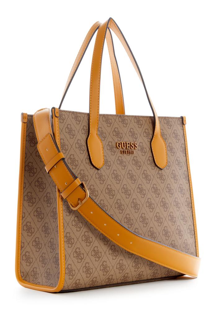 Cartera Silvana 2 Compartment Tote Naranjo Guess-1