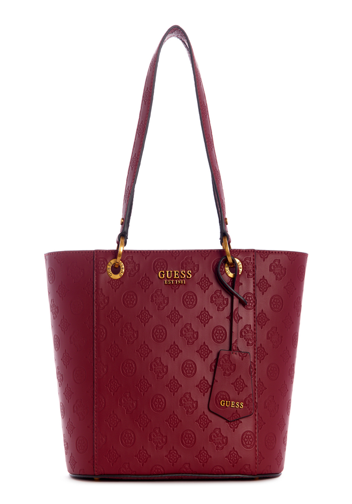 Cartera Noelle Small Elite Tote Mtg Burdeo Guess-0
