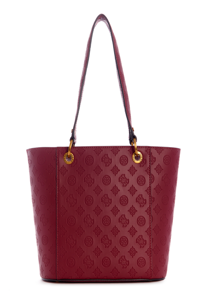 Cartera Noelle Small Elite Tote Mtg Burdeo Guess-1