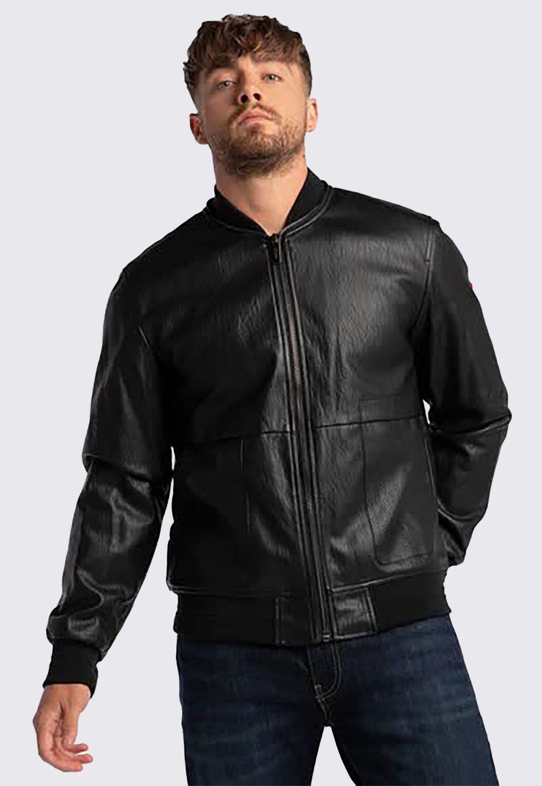 Chaqueta Guess Pu Leather Bomber-0