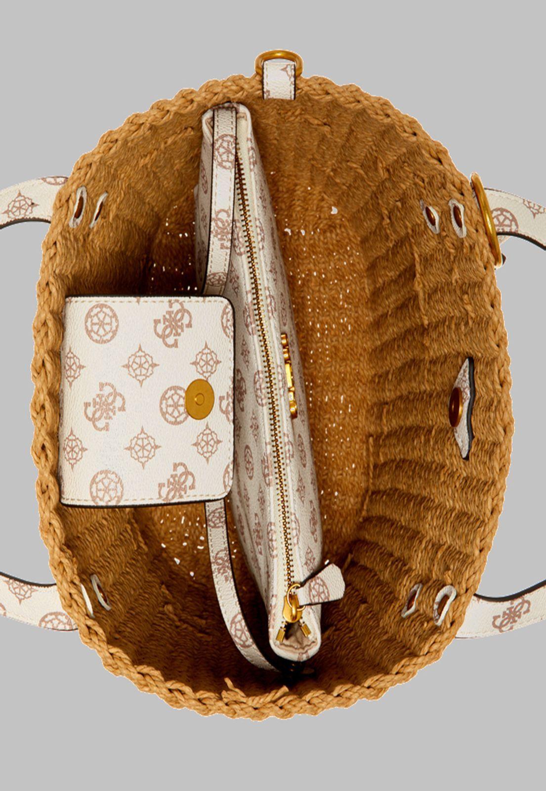 Cartera Guess Lilica Shopper Crg Crema-4