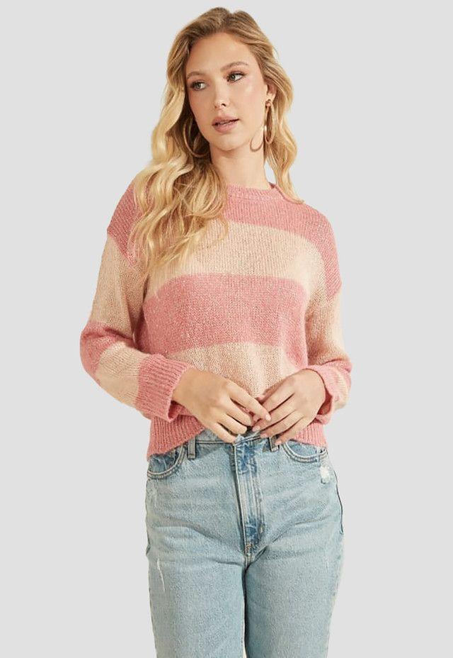 Tejido Guess Ls Sweaters S608 Rosado-0