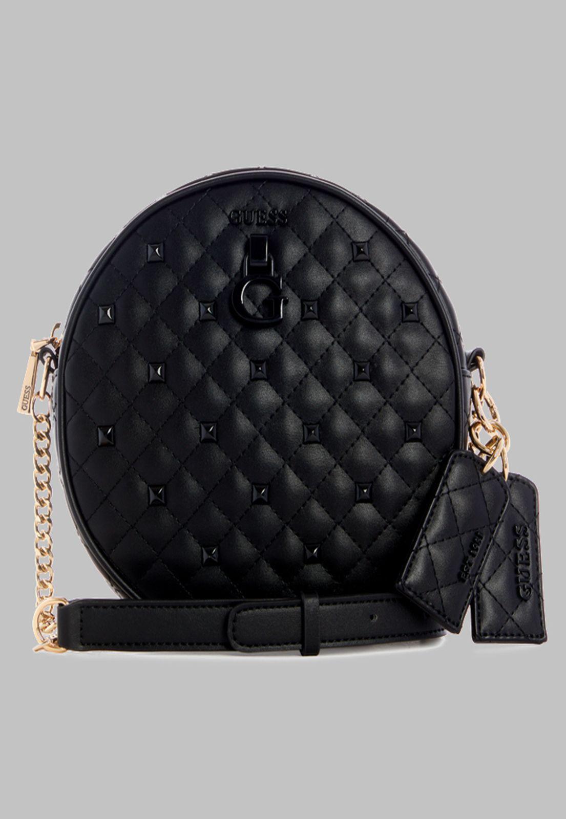 Mini Cartera Guess Rue Rose Circle Crossbody Bla Negro-0
