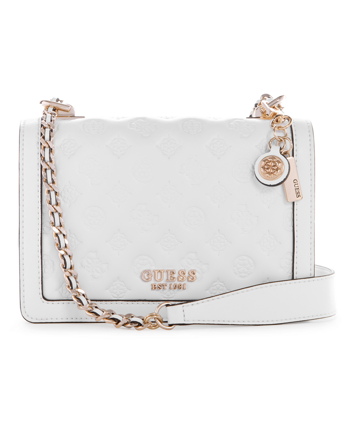 Cartera Guess Abey Convertible Xbody Flap Whi Blanco-0