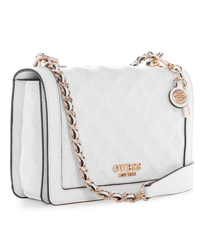 Cartera Guess Abey Convertible Xbody Flap Whi Blanco-1
