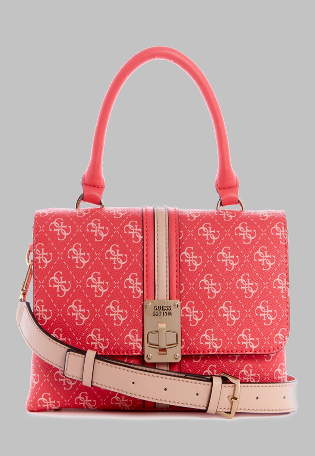 Cartera Guess Kasinta Top Handle Flap Cai Rosado-0