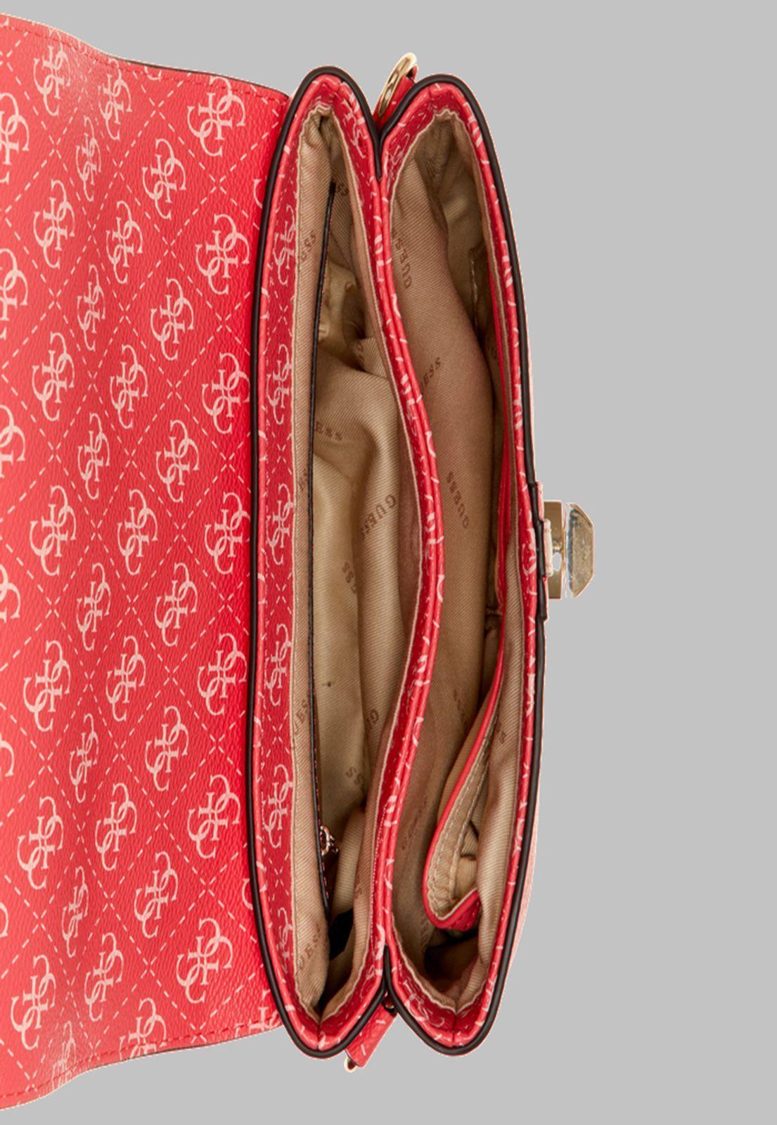 Cartera Guess Kasinta Top Handle Flap Cai Rosado-3