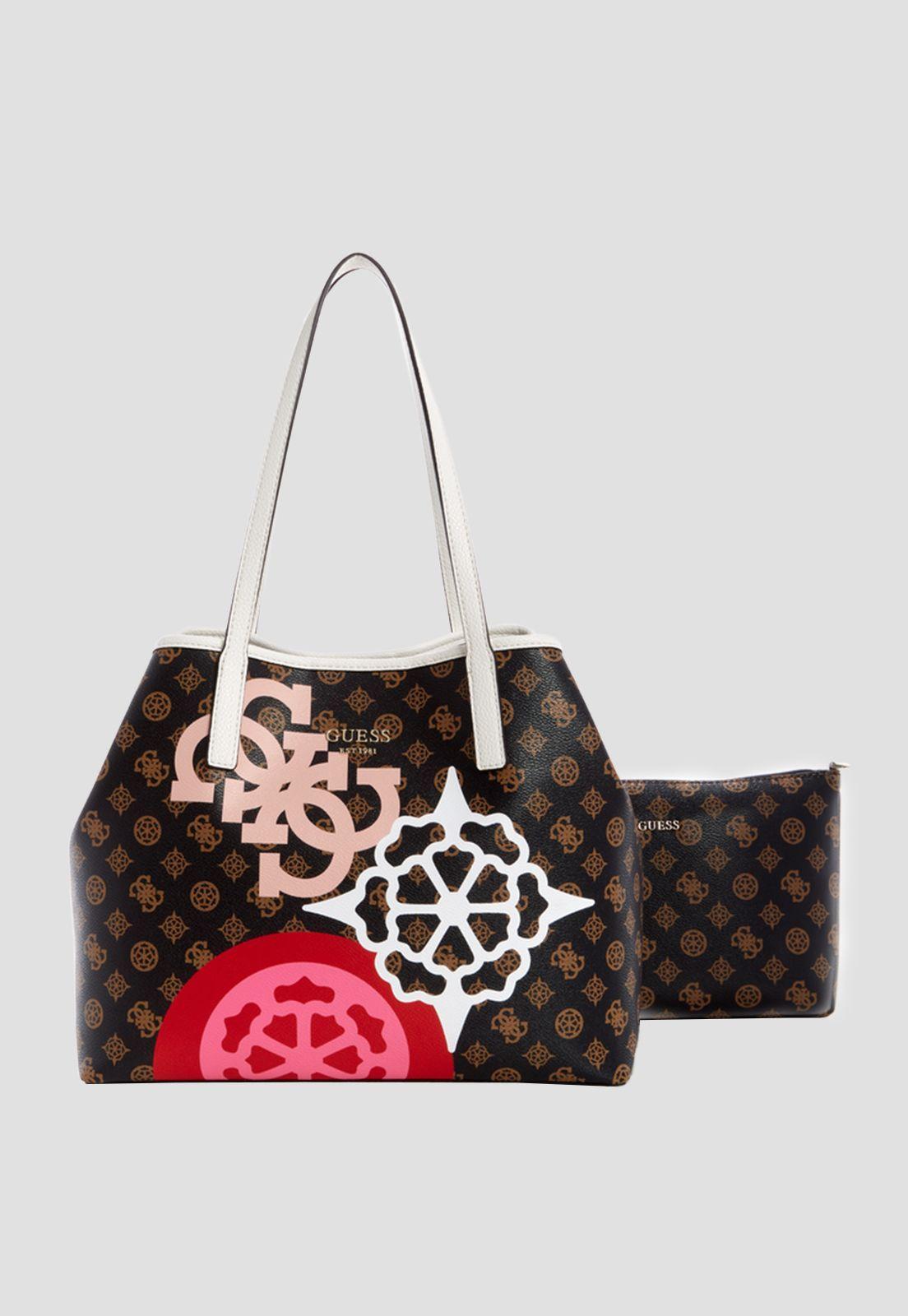 Cartera Vikky Tote Mog Negro Guess-1