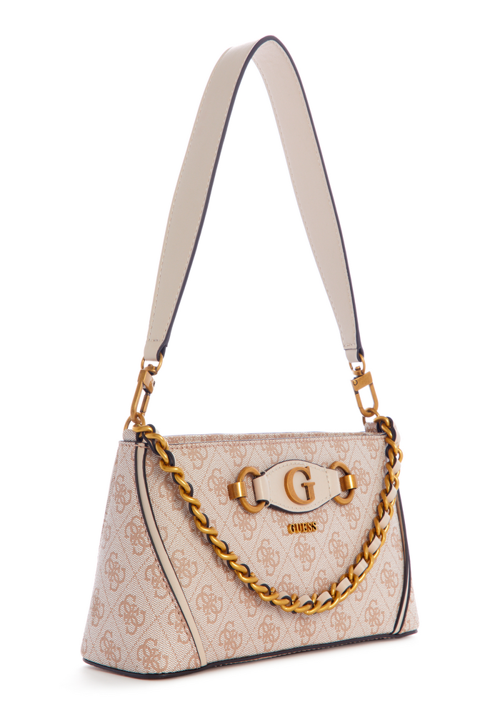 Cartera Izzy Top Zip Shoulder Bag Stl Crema Guess-1