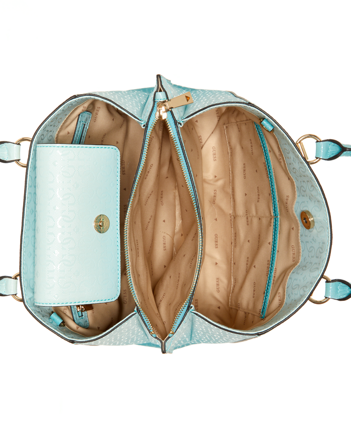 Cartera Guess Alexie Girlfriend Satchel Aqo Celeste-3