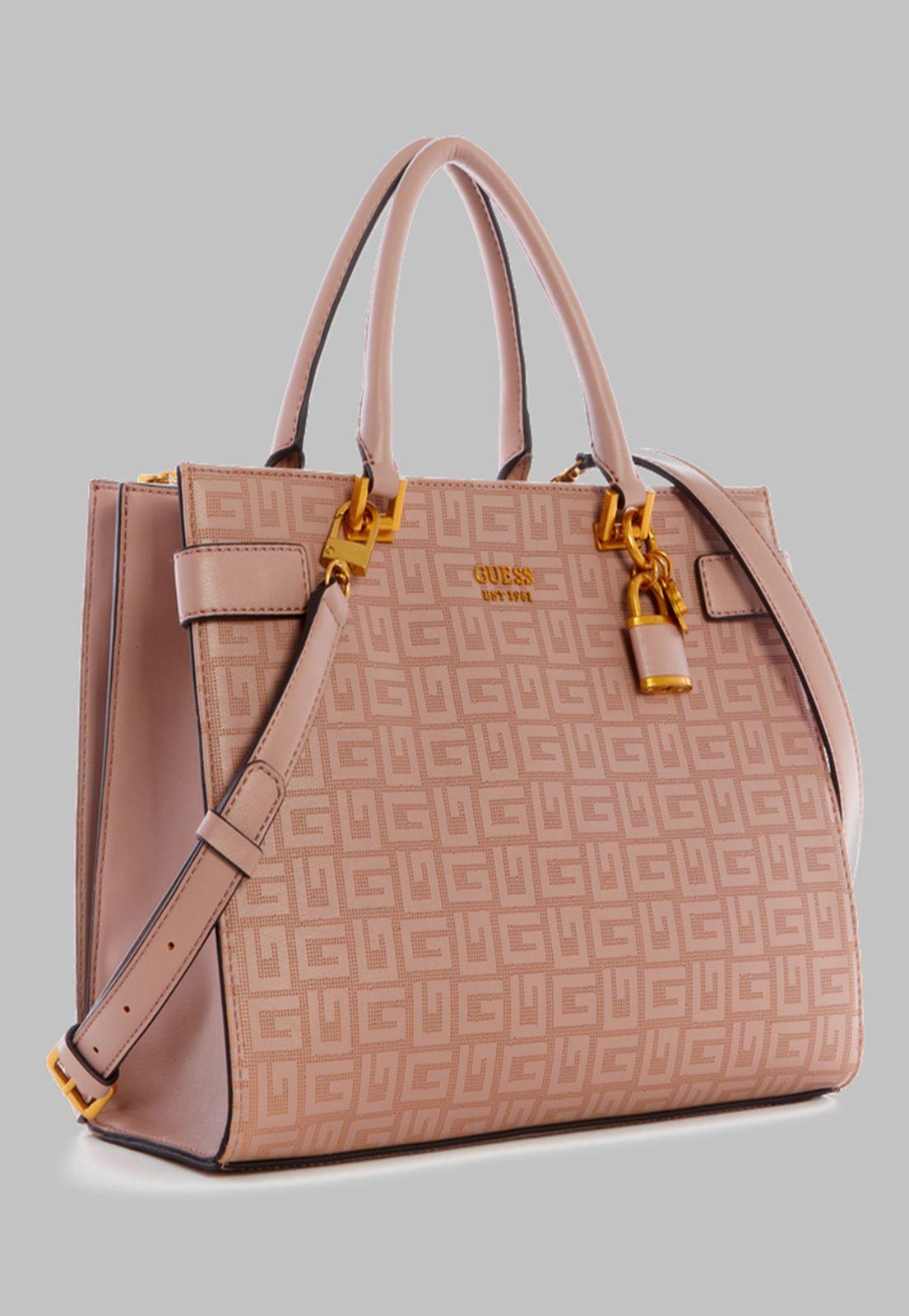 Cartera Guess Atene Society Satchel Bst Beige-1