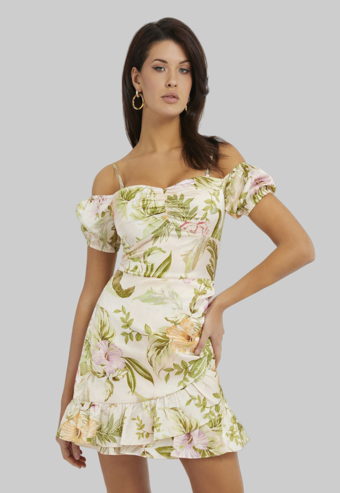 Vestido Guess Ss Alva Mini Dress P63Y Multicolor-0