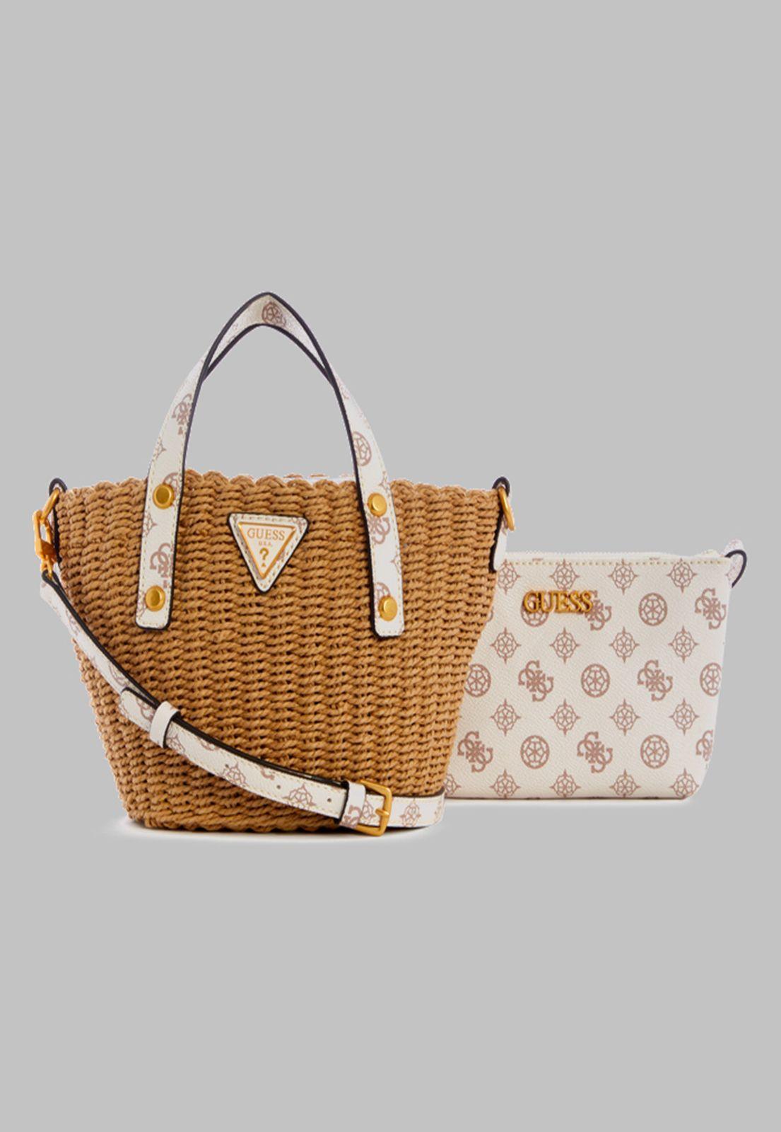Mini Cartera Guess Lilica Mini Tote Crg Crema-0