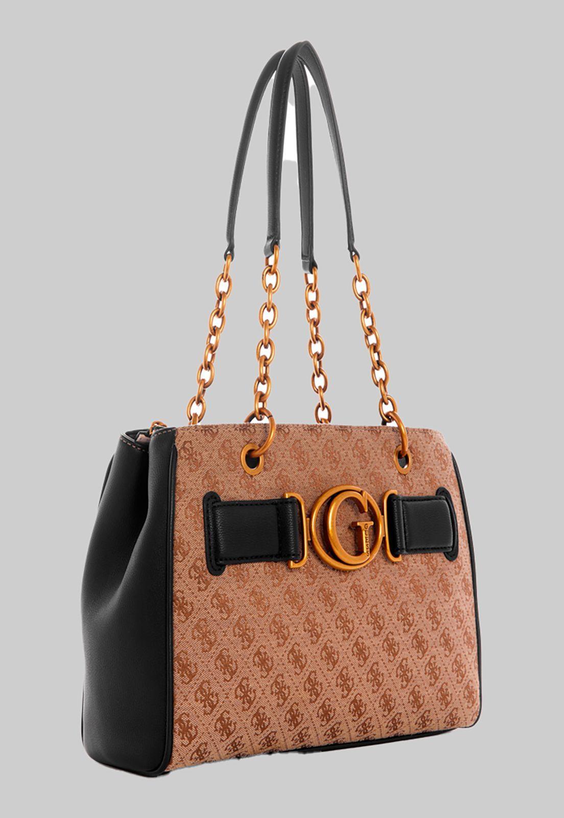 Cartera Aviana Luxury Satchel Lbl Negro Guess-0