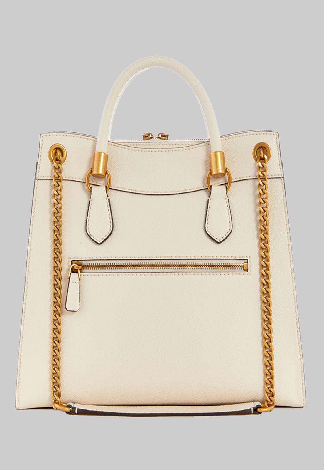 Cartera Guess Nell Girlfriend Satchel Sto Crema-2