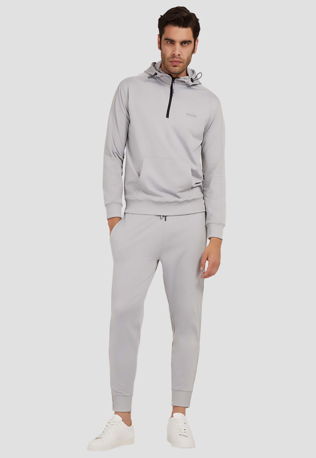 Poleron Guess Hal Hooded Sweatshirt G9H0 Gris-1