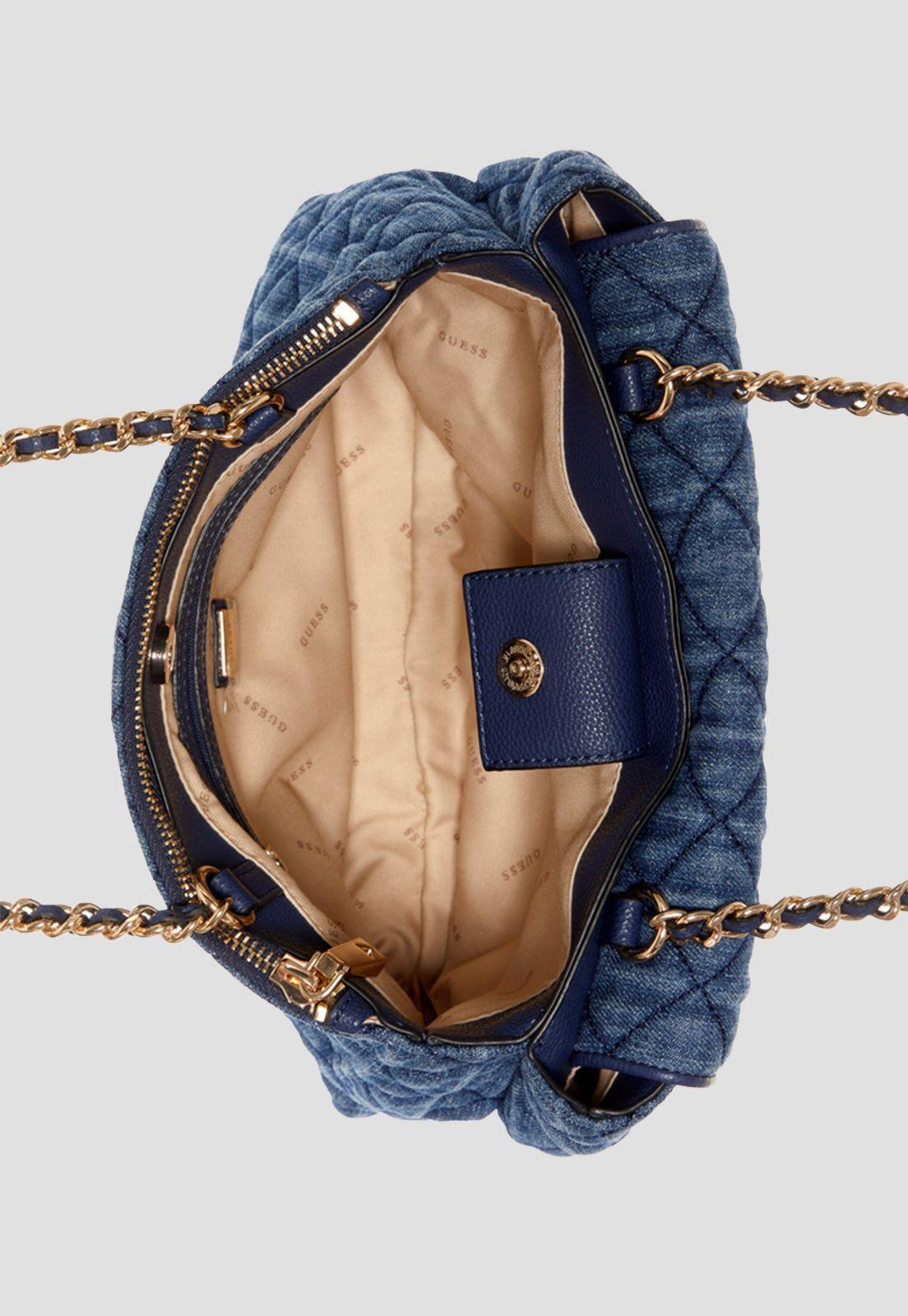 Cartera Gillian High Society Satchel Denim Guess-3