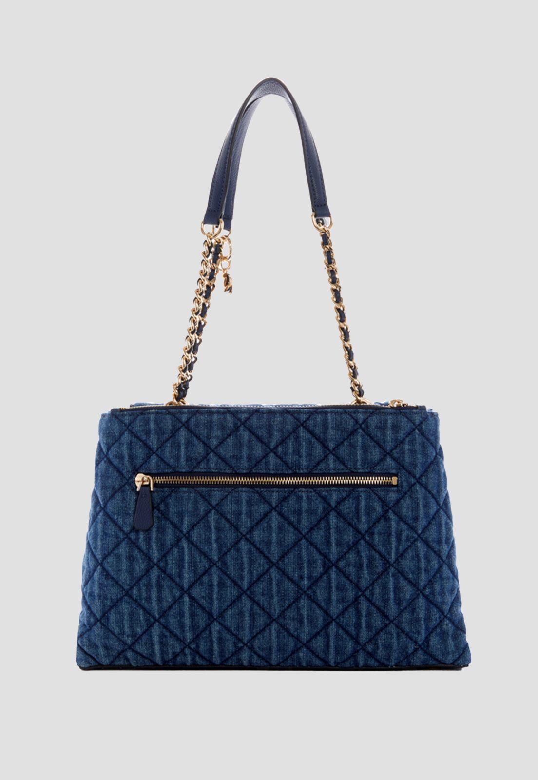 Cartera Gillian High Society Satchel Denim Guess-2