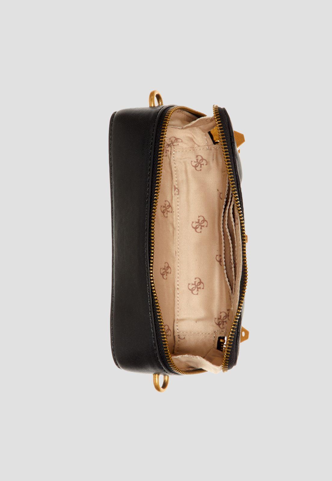 Mini Cartera Brera Mini Camera Bag Bla Negro Guess-2