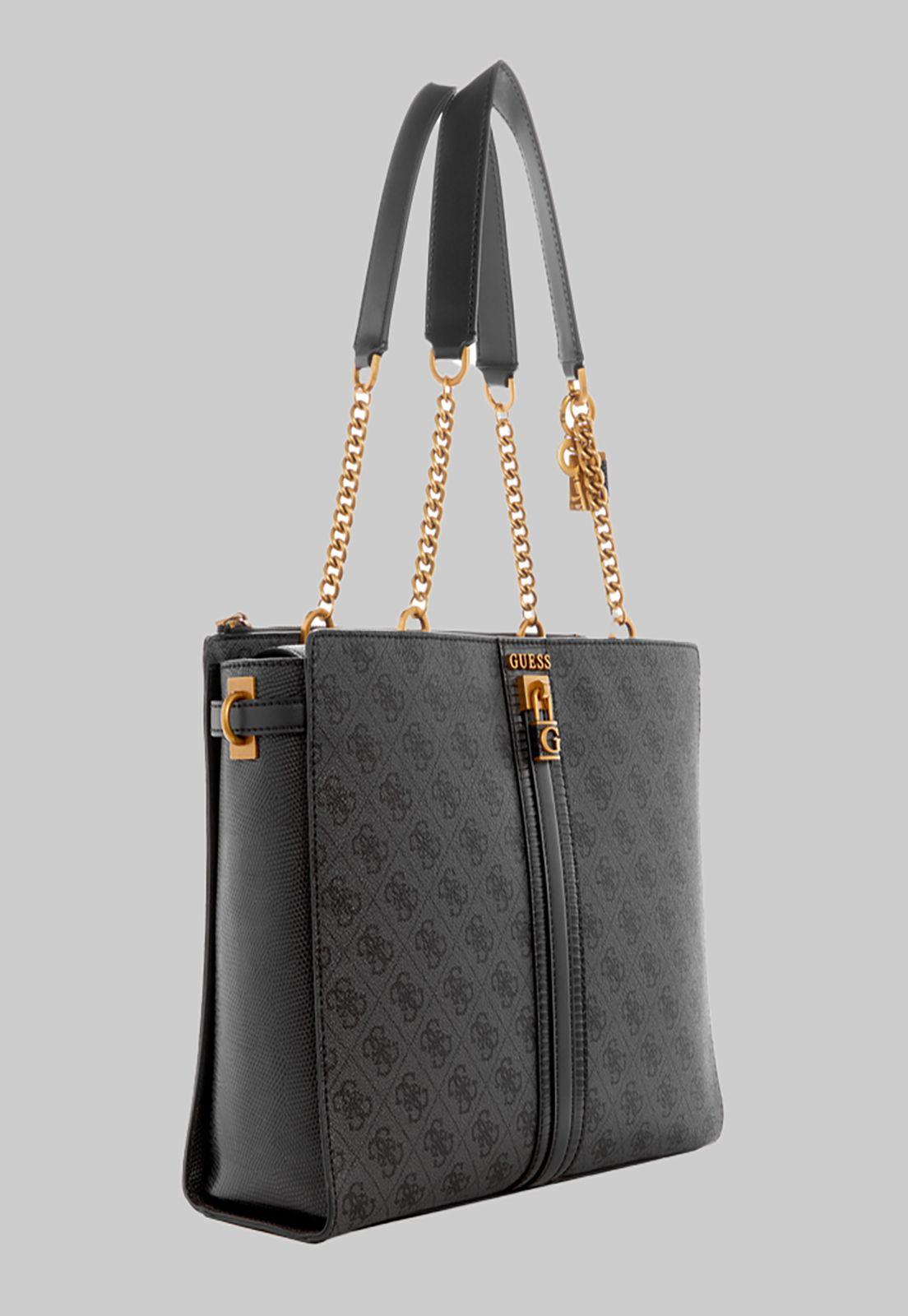 Cartera Guess Ginevra Logo Society Tote Clo Carbon-1