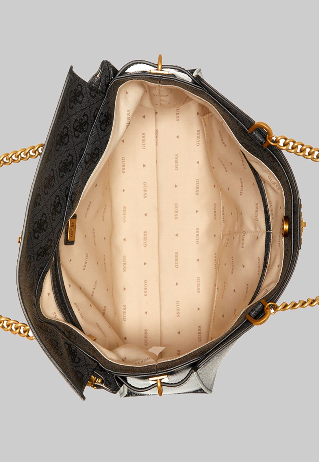 Cartera Guess Ginevra Logo Society Tote Clo Carbon-3