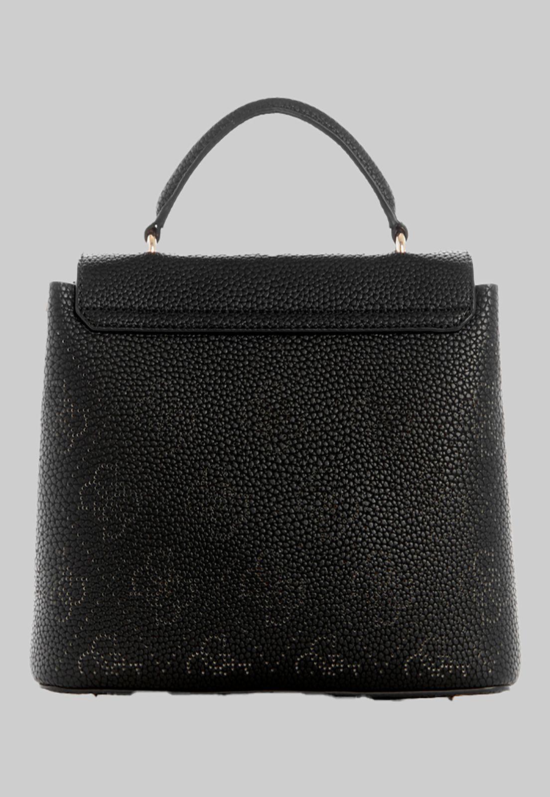 Cartera Amara Top Handle Flap Bla Negro Guess-2