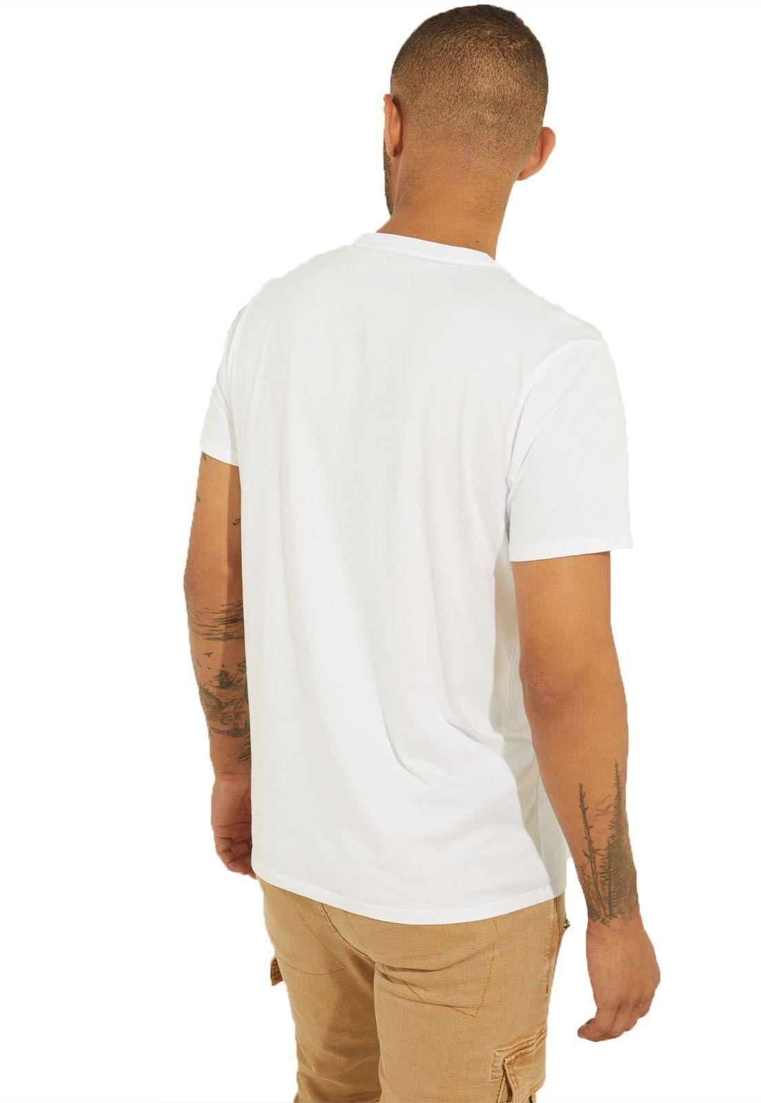 Polera Guess Ss Bsc Rainbow Guess Logo Hd-3