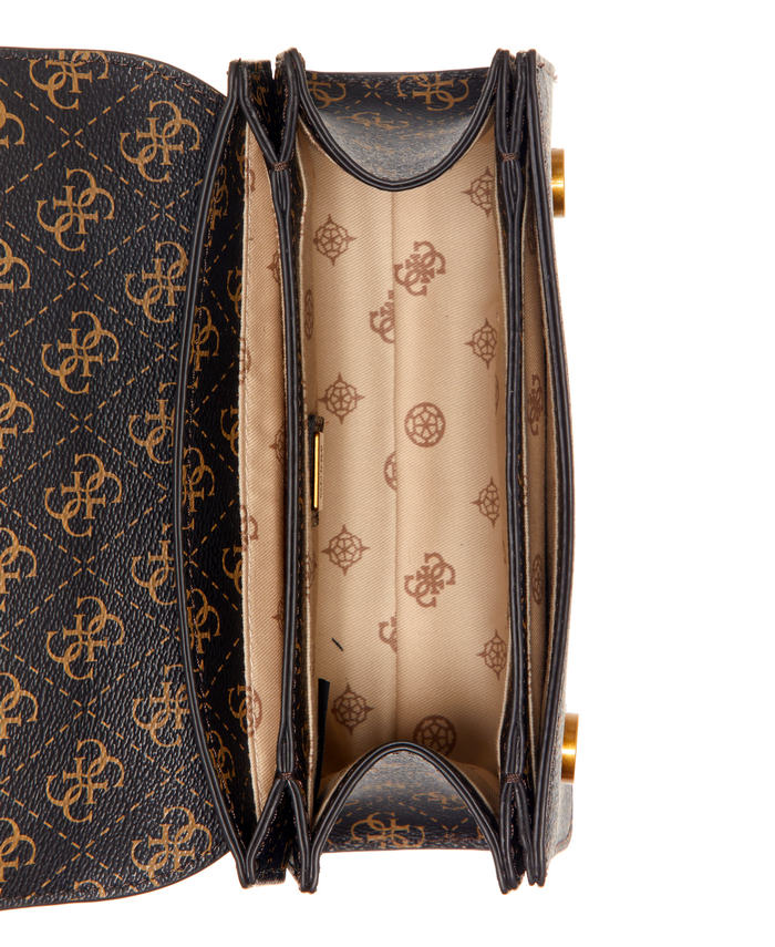 Cartera Guess Alexie Crossbody Flap Bnl Café-3