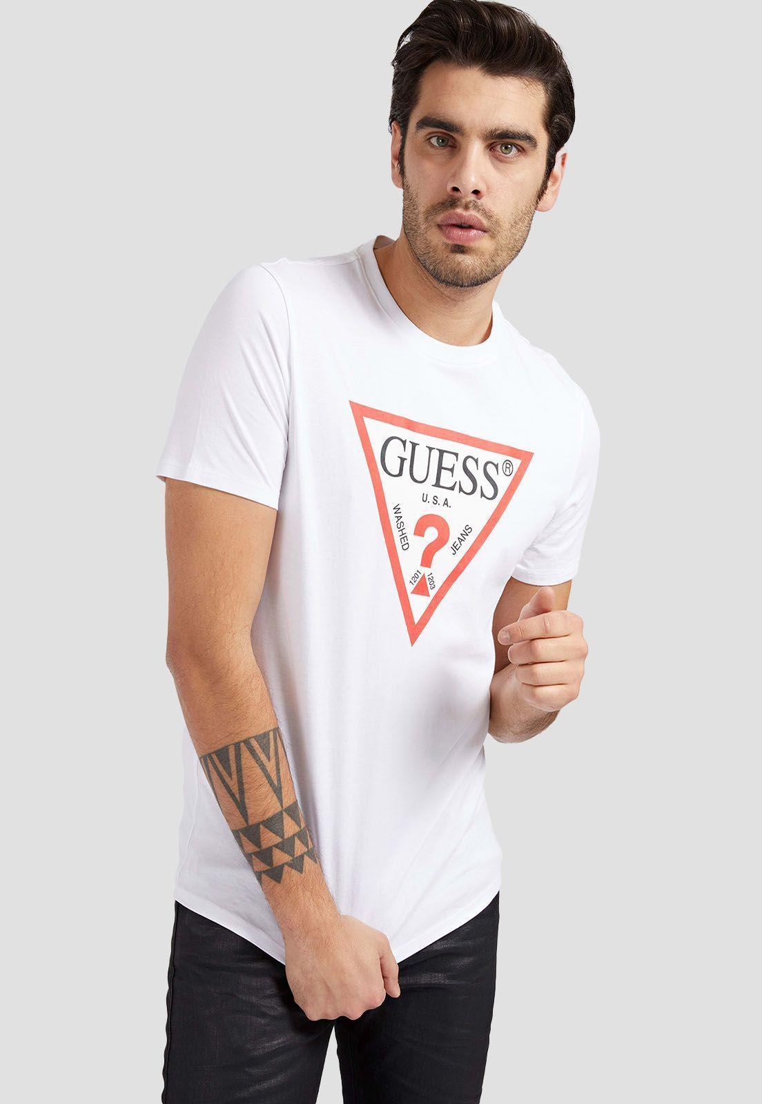Polera Guess Cn Ss Original Logo Tee G011-0