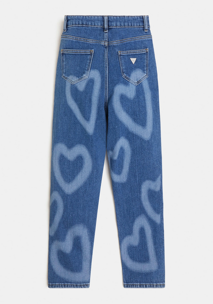 Jeans G Kids Denim Mum Pant Wlaser Heart ERHW AZUL-1