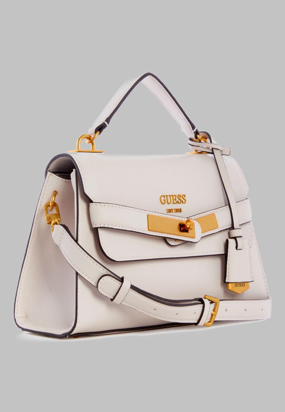 Cartera Guess Enisa Top Handle Flap San Blanco-1