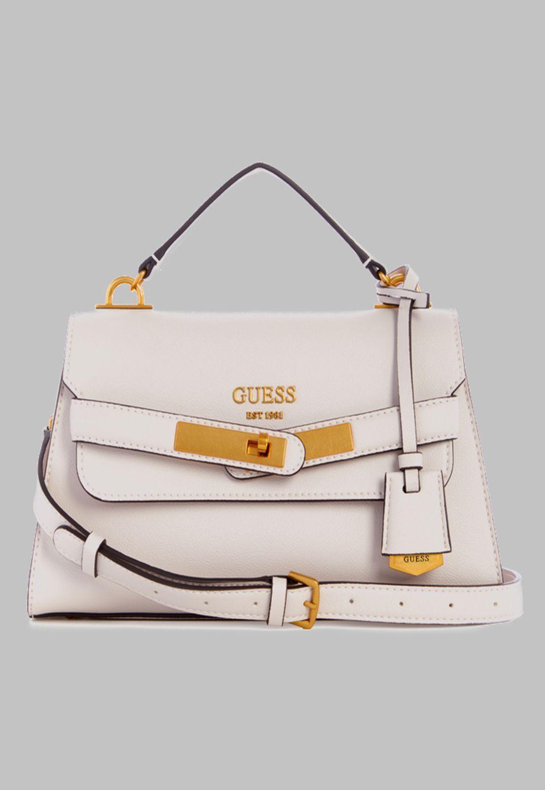 Cartera Guess Enisa Top Handle Flap San Blanco-0