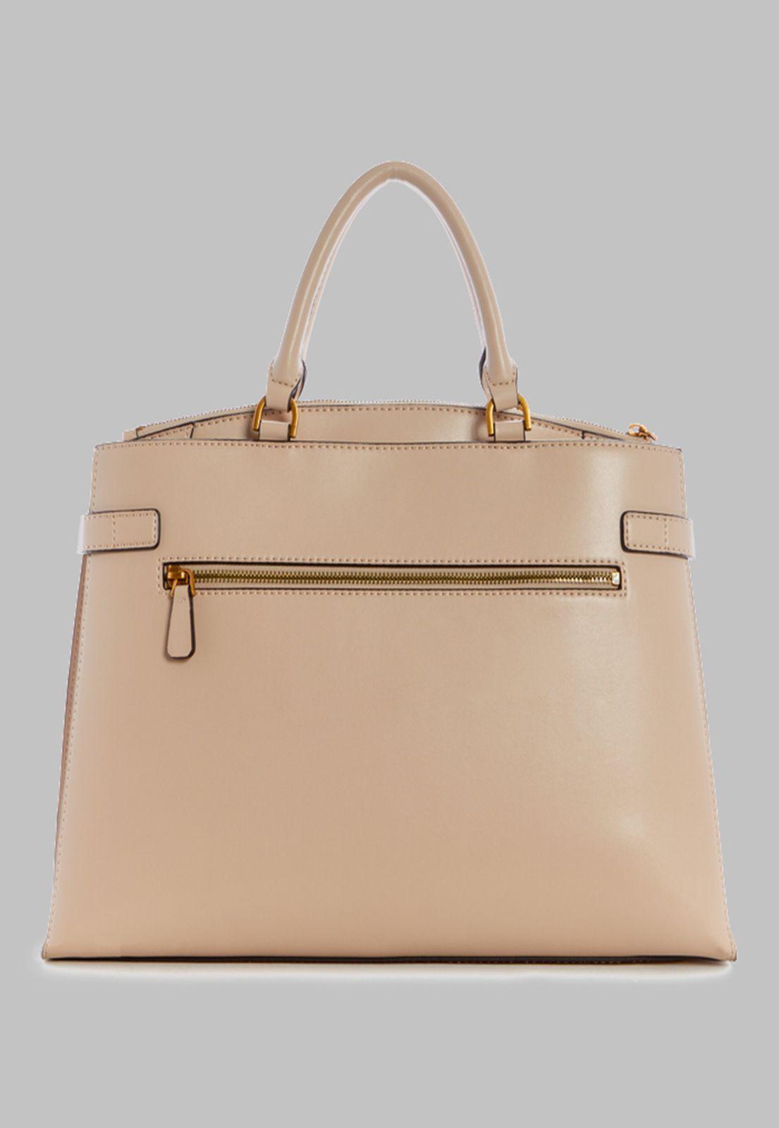 Cartera Guess Zadie Large Girlfriend Satchel Lgr Crema-1