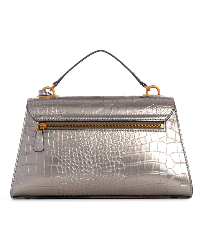 Cartera Guess Enisa Top Handle Flap Pew Plateado-2