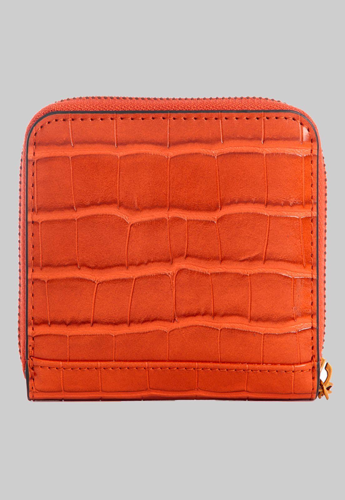 Billetera Laurel Slg Small Around Naranjo Guess-1