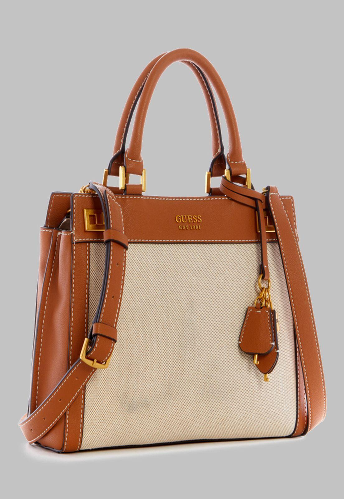 Cartera Guess Katey Luxury Satchel Ntc Café-1