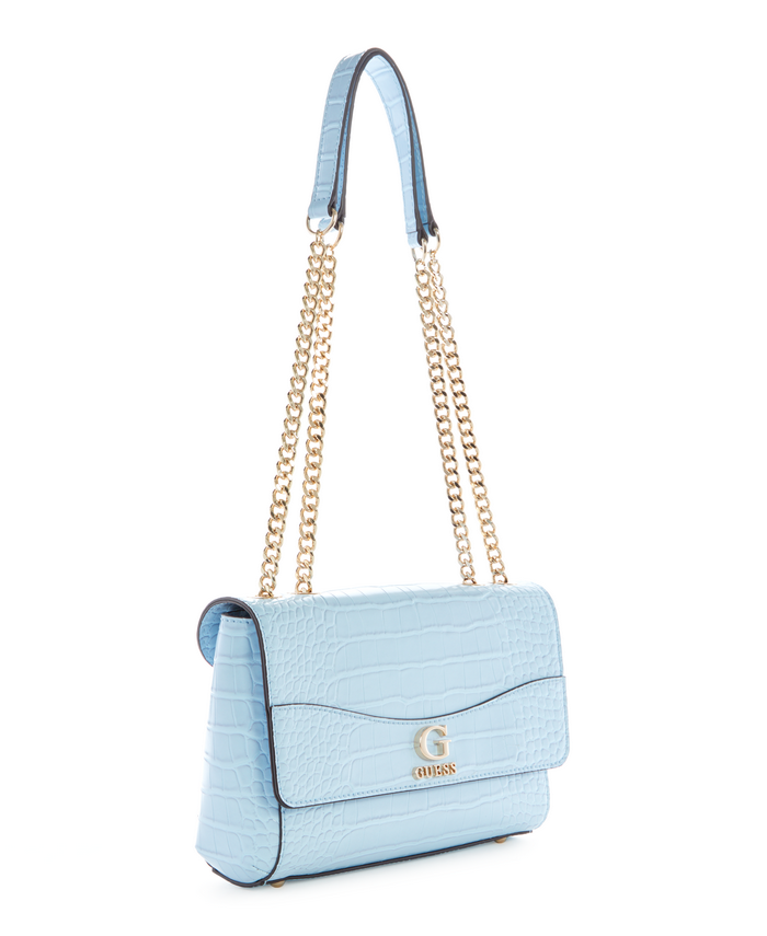 Cartera Guess Nell Croc Cnvrtble Xbody Flap Pwb Celeste-1