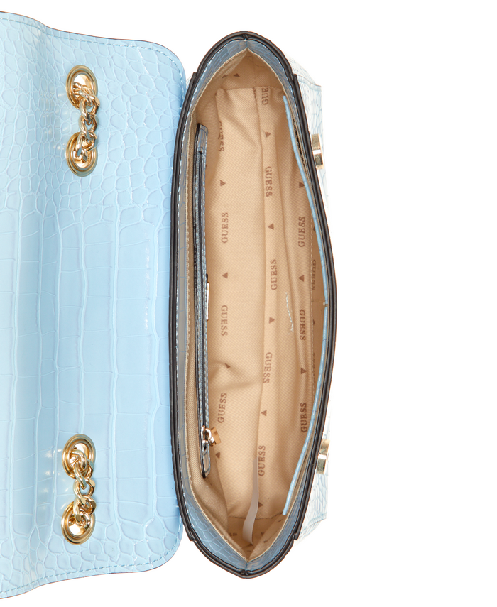 Cartera Guess Nell Croc Cnvrtble Xbody Flap Pwb Celeste-3
