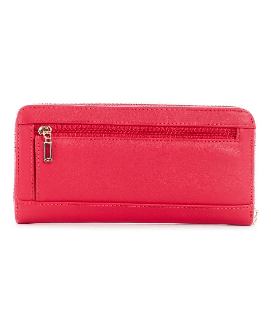 Billetera Guess Illy Slg Large Zip Around Pas Rojo Tu-1