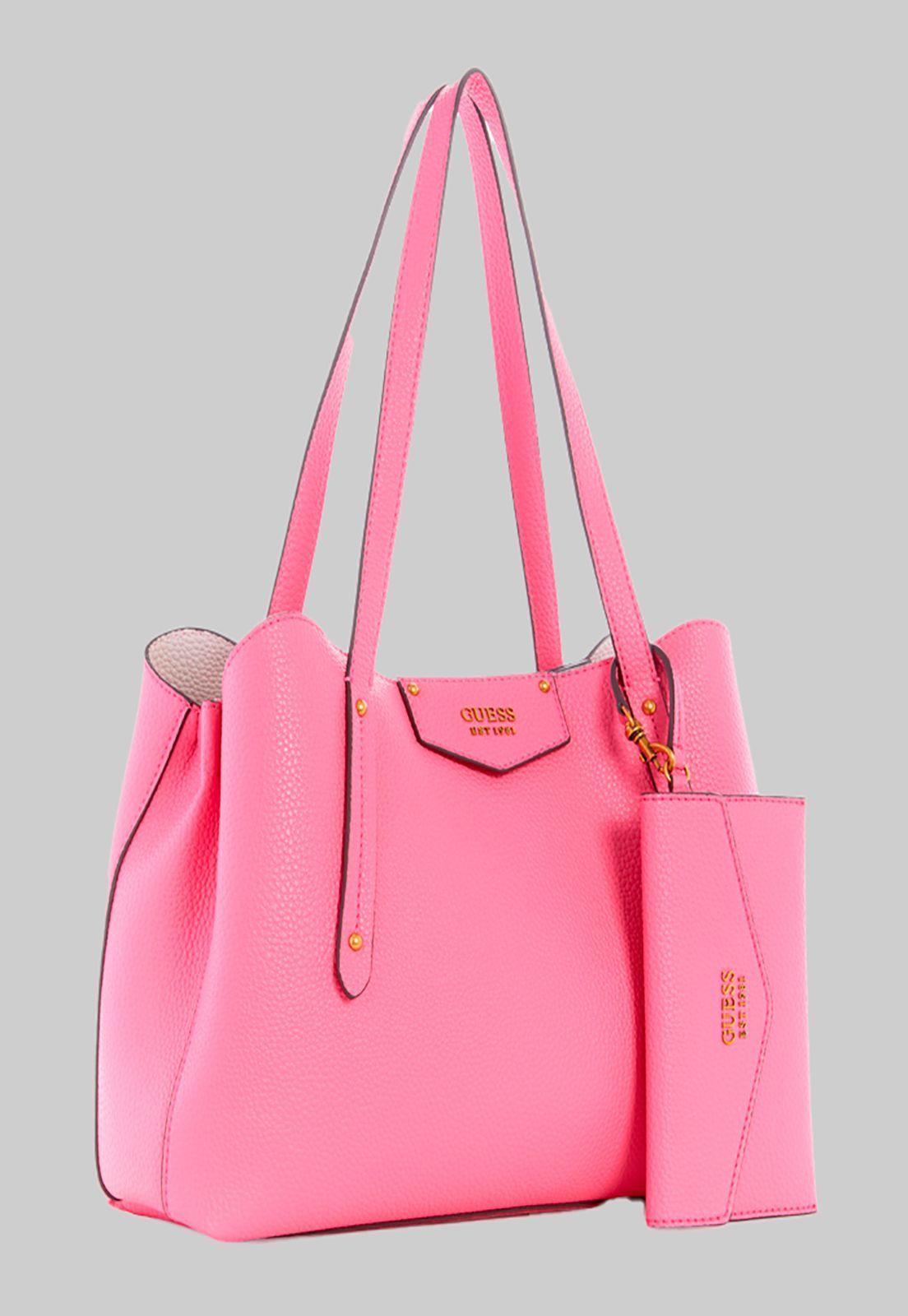 Cartera Eco Brenton Girlfriend Satchl Rosado Guess-1