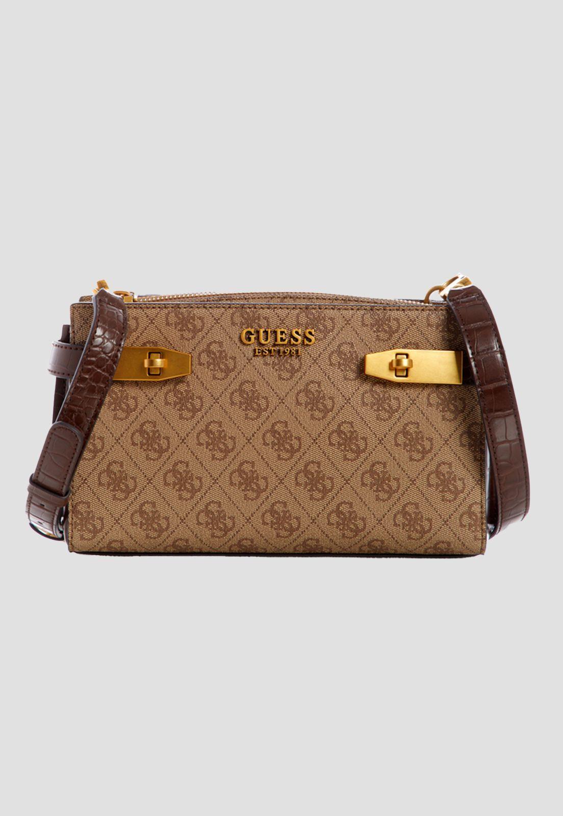Mini Cartera Logo Elite Xbody Top Zip Café Guess-0