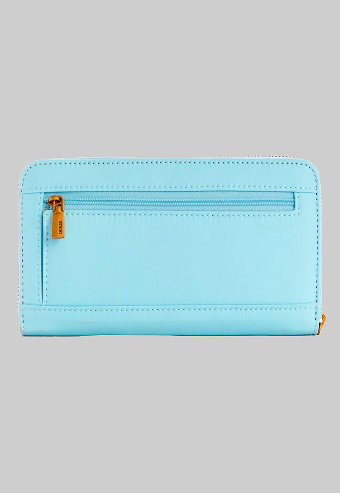 Billetera Eco Gemma Lrg Around Aqu Celeste Guess-1