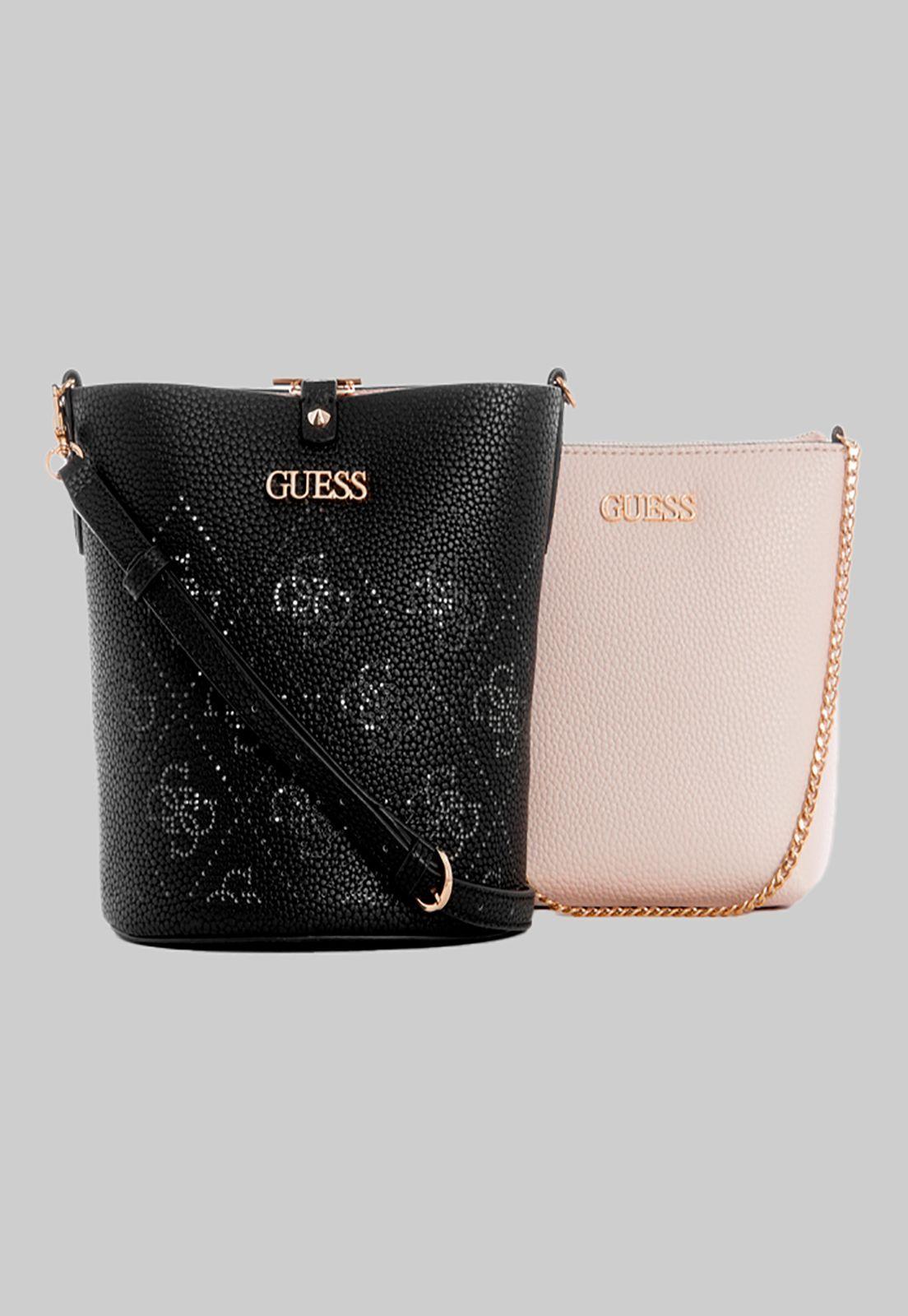 Cartera Amara Bucket Bla Negro Guess-1